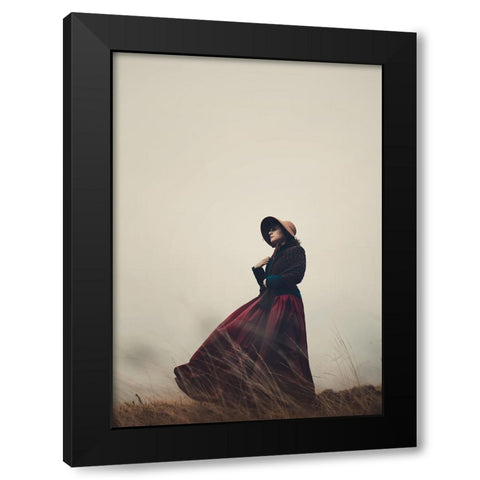 Windy Hill... Black Modern Wood Framed Art Print by Russocka, Magdalena