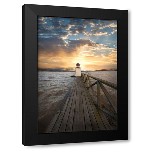 Enlightened Black Modern Wood Framed Art Print by Lindsten, Christian