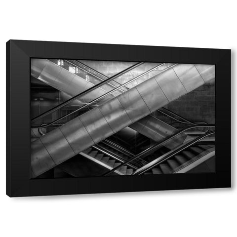 Starless Black Modern Wood Framed Art Print by Leiro, Manolo