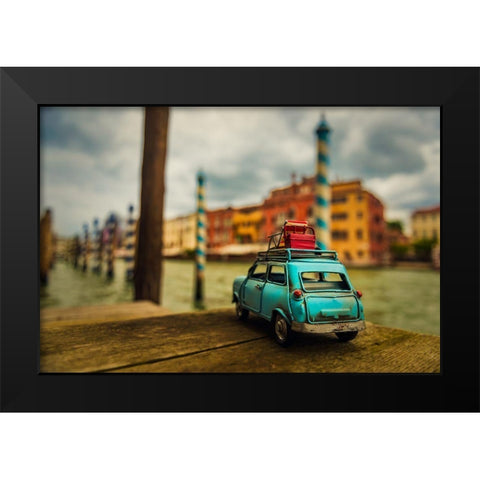 Venice Stopped Black Modern Wood Framed Art Print by Francisco Partida, Luis