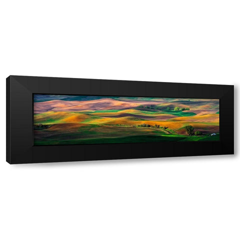 The Palouse Black Modern Wood Framed Art Print by Zhu, Hua