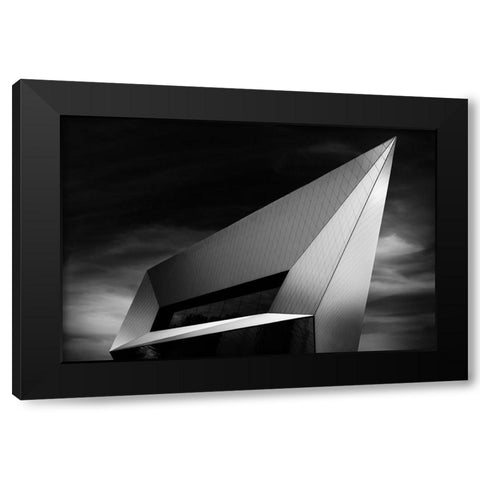 Porsche Museum Black Modern Wood Framed Art Print by Buchmann, Oliver