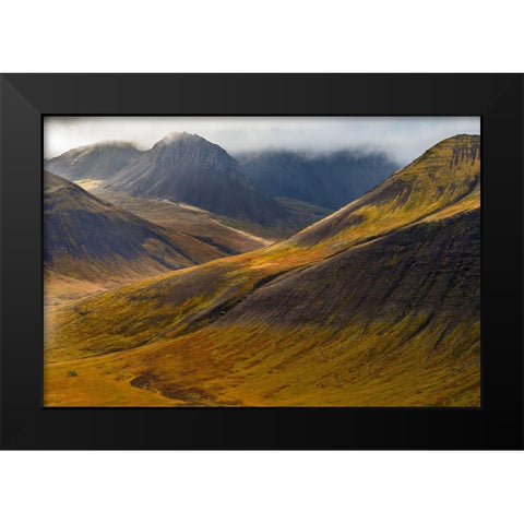 Land Before Time Black Modern Wood Framed Art Print by Wrobel, Karsten