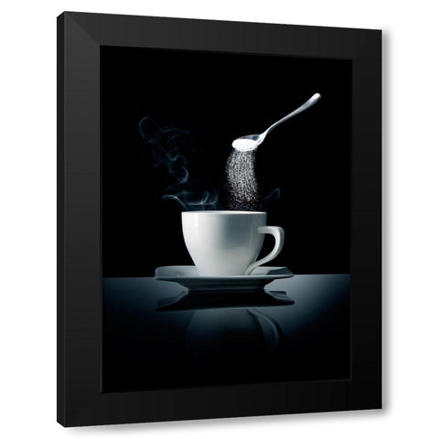 Coffee A Sugar Black Modern Wood Framed Art Print with Double Matting by Reindl, Doris
