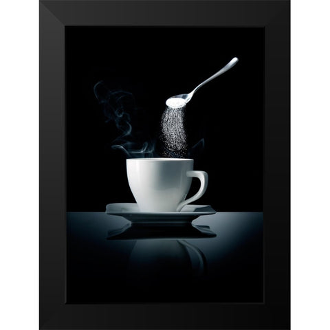 Coffee A Sugar Black Modern Wood Framed Art Print by Reindl, Doris