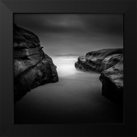 Gateway To The Sea Black Modern Wood Framed Art Print by Fan, Yi