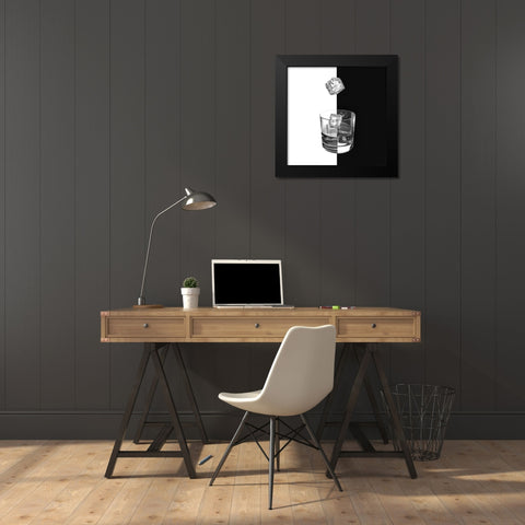 Ice And Wine Black Modern Wood Framed Art Print by Bunjamin, Antonyus