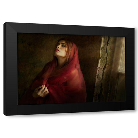 Broken A Cracked Black Modern Wood Framed Art Print with Double Matting by Kisworo, Sebastian