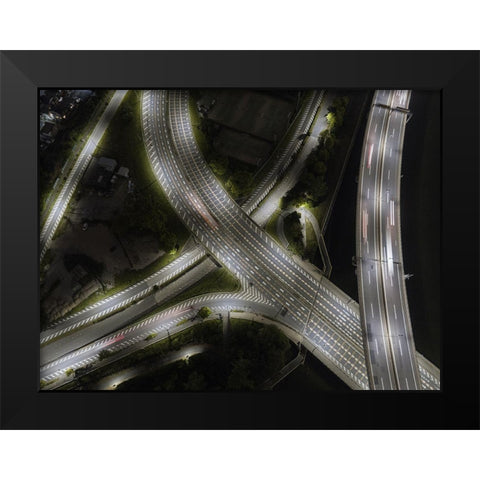 Untitled Black Modern Wood Framed Art Print by Tetsurou, Kobayashi