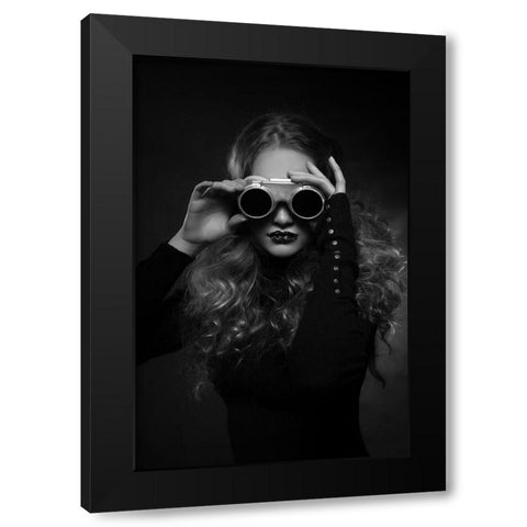 Viki Black Modern Wood Framed Art Print with Double Matting by Justusova Sumcova, Denisa