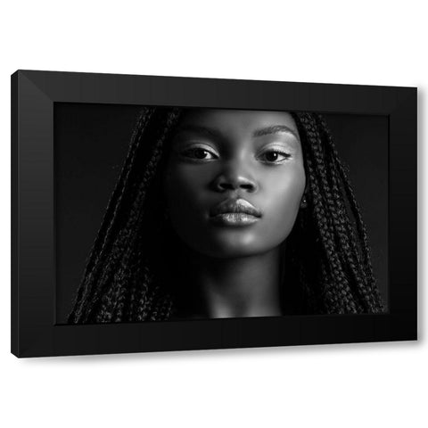 Portrait Of Elizabeth Black Modern Wood Framed Art Print by Koops, Johan