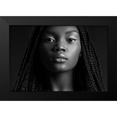 Portrait Of Elizabeth Black Modern Wood Framed Art Print by Koops, Johan
