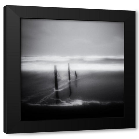 The Last Black Modern Wood Framed Art Print with Double Matting by Della Latta, Massimo