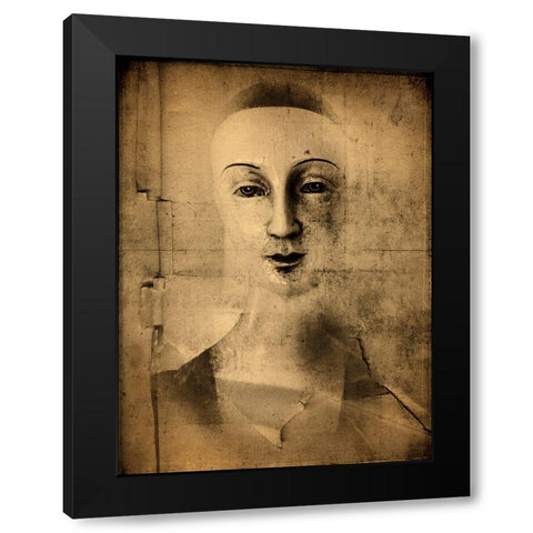 La Couteriere Fille Black Modern Wood Framed Art Print by Hummel, Jeffrey
