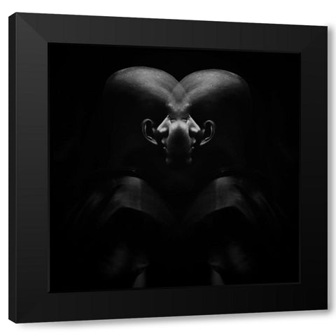 No Direction Black Modern Wood Framed Art Print by txules