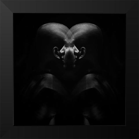 No Direction Black Modern Wood Framed Art Print by txules