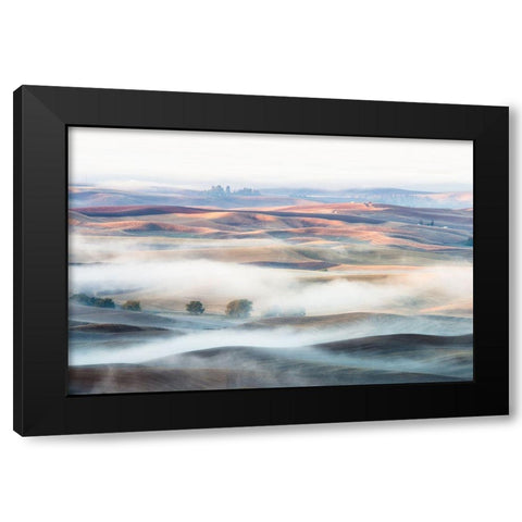 Misty Morning Black Modern Wood Framed Art Print with Double Matting by Nguyen, Thien