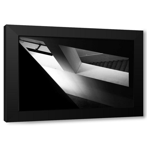 Light And Shadow Play Black Modern Wood Framed Art Print by Alves, Fernando