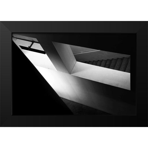 Light And Shadow Play Black Modern Wood Framed Art Print by Alves, Fernando