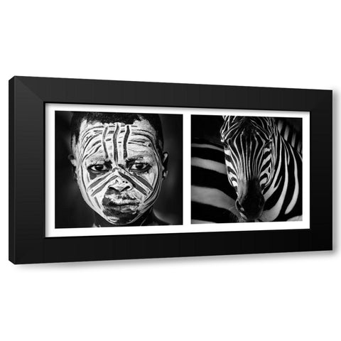 Mimetic Black Modern Wood Framed Art Print by Beut, Jose