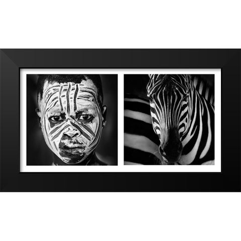 Mimetic Black Modern Wood Framed Art Print by Beut, Jose