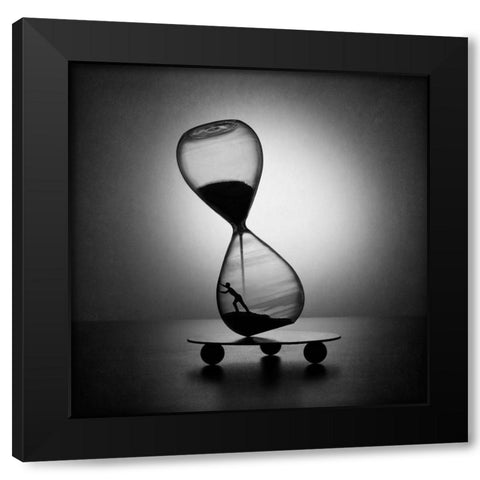 Stop The Time Black Modern Wood Framed Art Print by Ivanova, Victoria