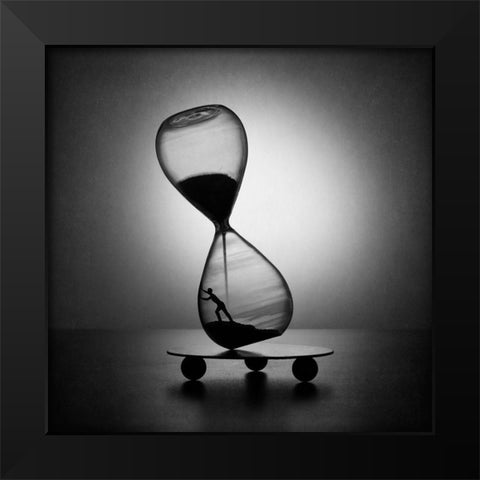 Stop The Time Black Modern Wood Framed Art Print by Ivanova, Victoria