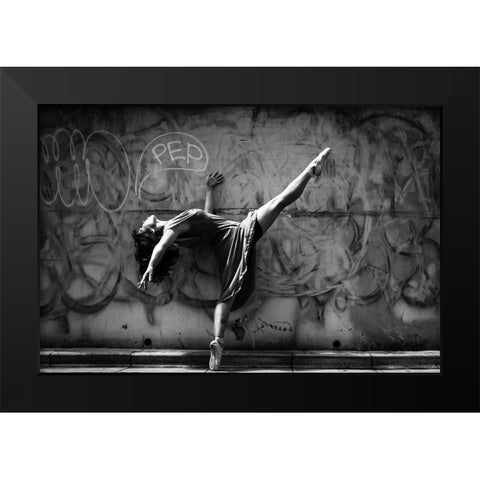 Dance Black Modern Wood Framed Art Print by Matsunaga, Toru