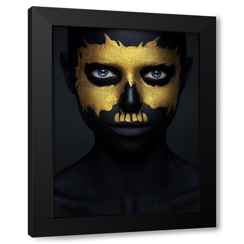 Gold Of The Dead. Black Modern Wood Framed Art Print by Malikov, Alex