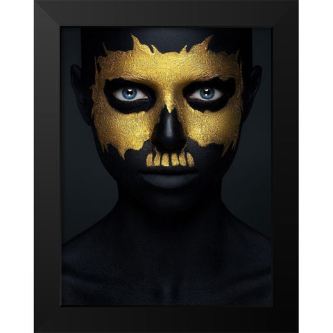 Gold Of The Dead. Black Modern Wood Framed Art Print by Malikov, Alex