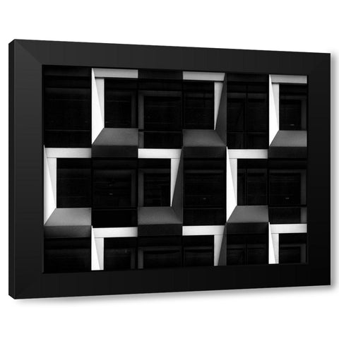 Baw Black Modern Wood Framed Art Print with Double Matting by Van Maastricht, Henk