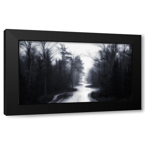 Slalom Black Modern Wood Framed Art Print with Double Matting by Rothstein, David