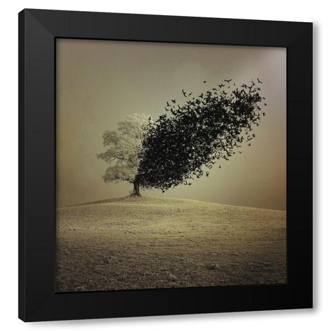 Last Hope Black Modern Wood Framed Art Print by Badrnia, Radin