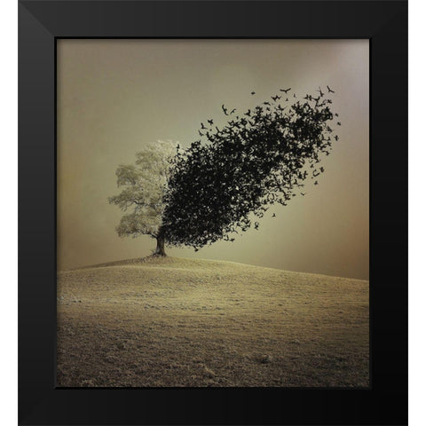 Last Hope Black Modern Wood Framed Art Print by Badrnia, Radin