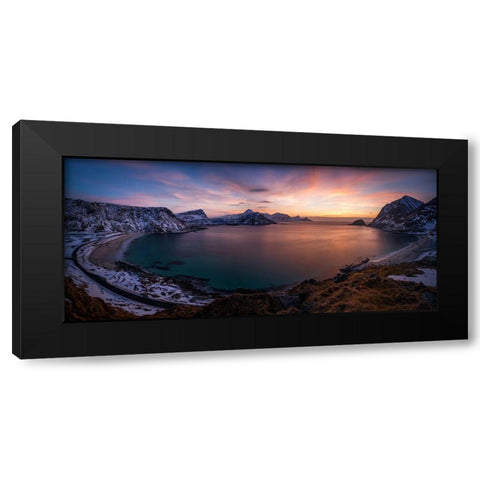 Haukland Black Modern Wood Framed Art Print by Kruczynski, Wojciech