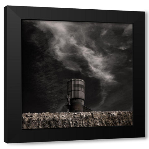 The Cement Factory Black Modern Wood Framed Art Print with Double Matting by Claes, Gilbert