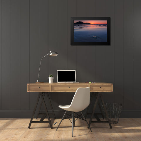 Message Black Modern Wood Framed Art Print by Concepcion Alvarado, Jesus