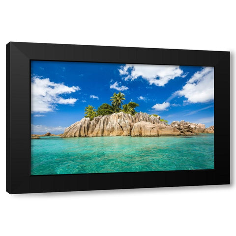 Dream Island Black Modern Wood Framed Art Print by Dmowski, Bartosz