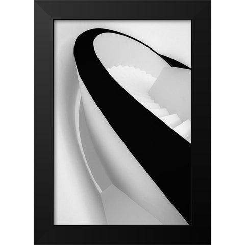 Going Down... 3 Black Modern Wood Framed Art Print by Castro, Joao