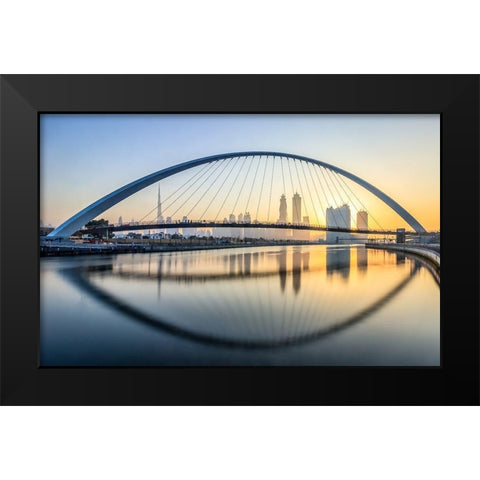 One Arch Fits All! Black Modern Wood Framed Art Print by Shamaa, Mohammed