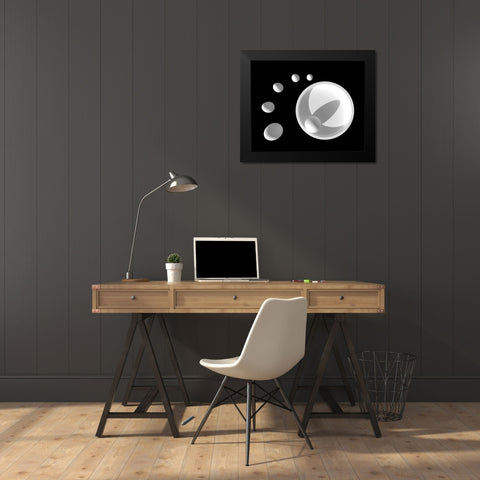 Footstep Black Modern Wood Framed Art Print by Bunjamin, Antonyus