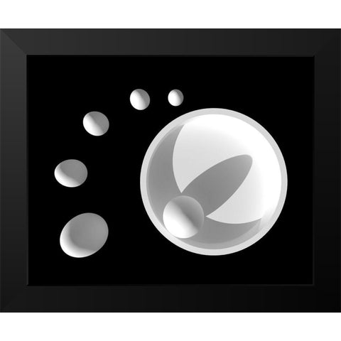 Footstep Black Modern Wood Framed Art Print by Bunjamin, Antonyus