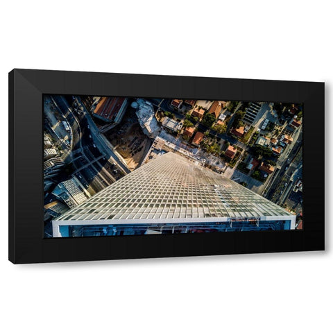 The Twisted Tower Black Modern Wood Framed Art Print with Double Matting by Adar, Or