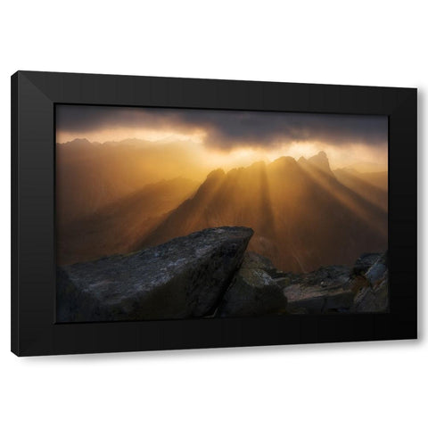 The Fissure Black Modern Wood Framed Art Print with Double Matting by Zsolt Andras, Szabo