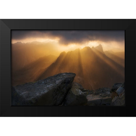 The Fissure Black Modern Wood Framed Art Print by Zsolt Andras, Szabo