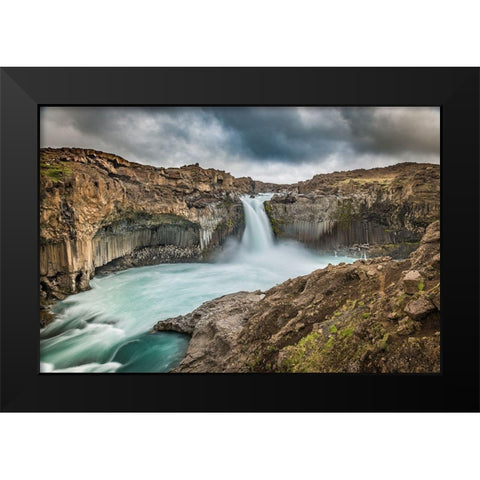 Power Black Modern Wood Framed Art Print by C. Sink, Jeffrey