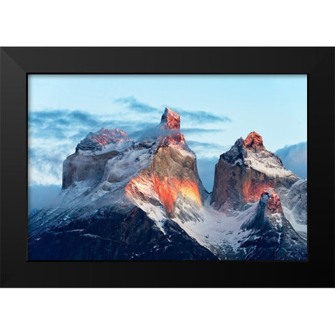 Patagonia-That Magic Light Black Modern Wood Framed Art Print by Guevara Vivanco, Carlos