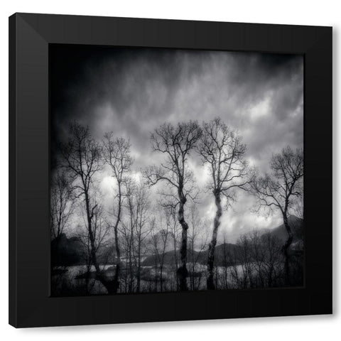 Last Days Black Modern Wood Framed Art Print with Double Matting by Txules