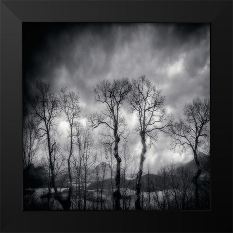 Last Days Black Modern Wood Framed Art Print by Txules