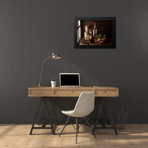 Still Life With Chickpea Black Modern Wood Framed Art Print by Laercio, Luiz